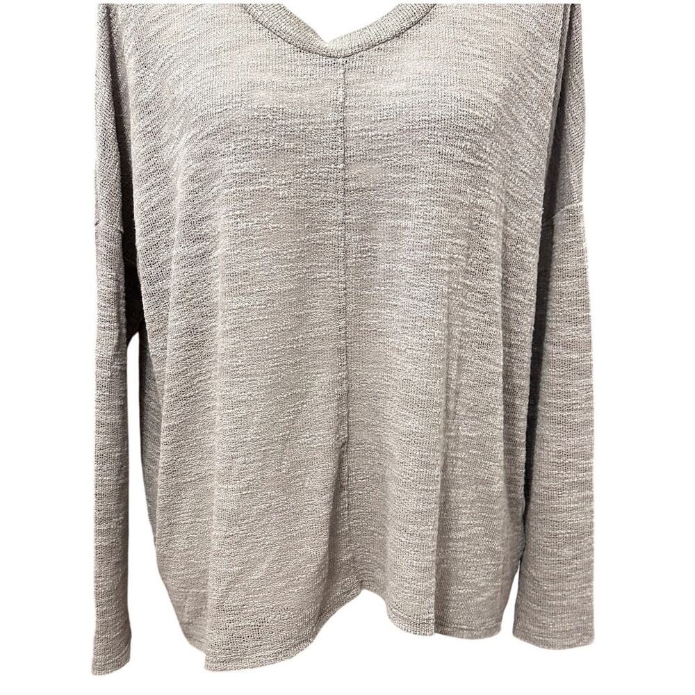 Cherish Long Sleeve Sweater Pullover Marled Design V Neck Boxy Knit Brown Small - Picture 3 of 8
